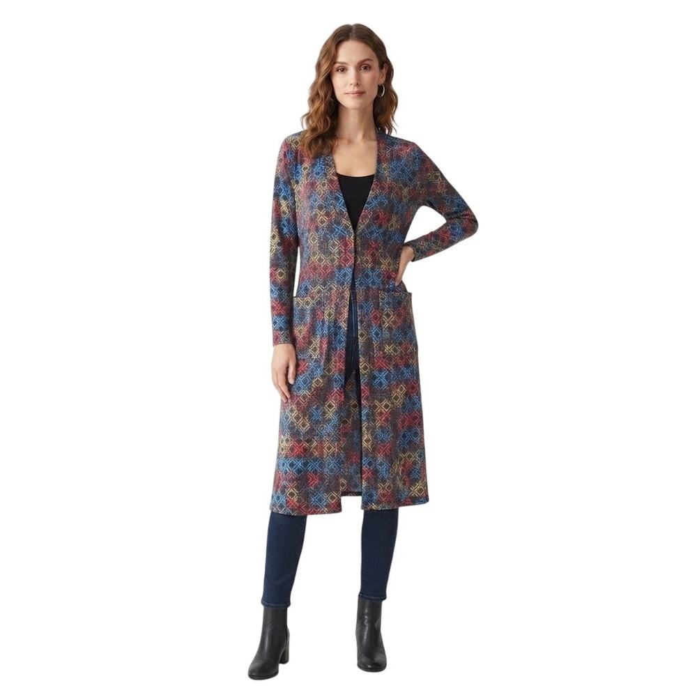 LuLaRoe Colorful Duster Cardigan Geometric Boho Casual Fall Layering Large